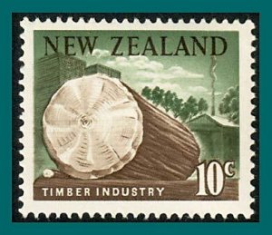 New Zealand 1967 Timber Industry, 10c MLH  #393,SG855