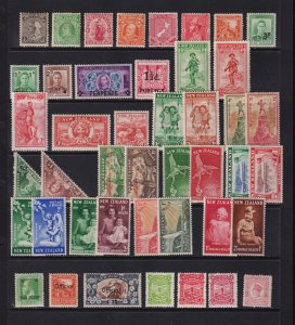 New Zealand - 44 Older mint stamps - check scan for better items