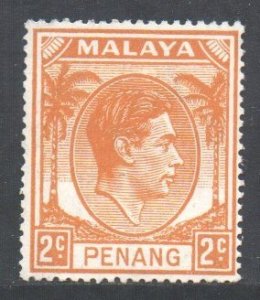 Malaya Penang Scott 4 - SG4, 1949 George VI 2c MH*