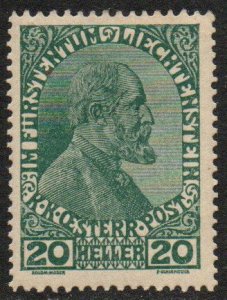 Liechtenstein Sc #8 Mint Hinged