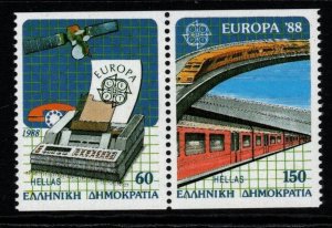 GREECE SG1789/90B 1988 EUROPA IMPERF x PERF MNH