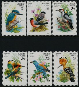 Hungary 3224-9 MNH Protected Birds, KingFisher, Flowers