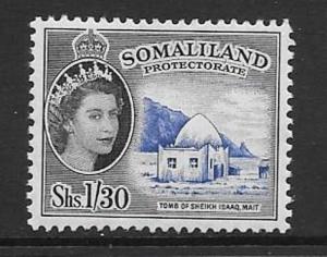 SOMALILAND SG145 1955 1s30 ULTRAMARINE & BLACK MTD MINT