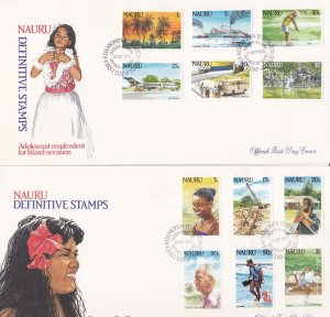 Nauru # 285-296, Pictorial Definitives, First Day Covers