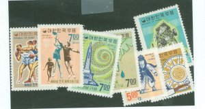 Korea #588-594  Single (Complete Set)