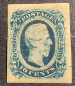 #CSA11 – 1863-64 10c Confederate States - Jefferson Davis.  MLH.  OG