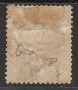 MAURITIUS 1878 QV SURCHARGE 25C ON 6D SPACEFILLER