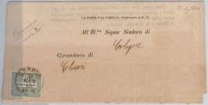 66086 - ITALIA REGNO:  Sassone L14 -  ISOLATO  su  circolare - 1864