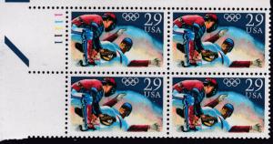 United States 1992 29cent Olympic Baseball Plate Number Block VF/NH(**)