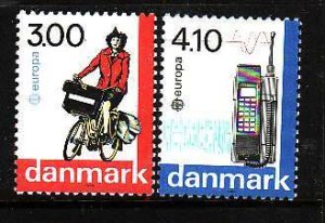 Denmark-Sc#854-5- id9-unused NH set-Europa-Transportation-1988-