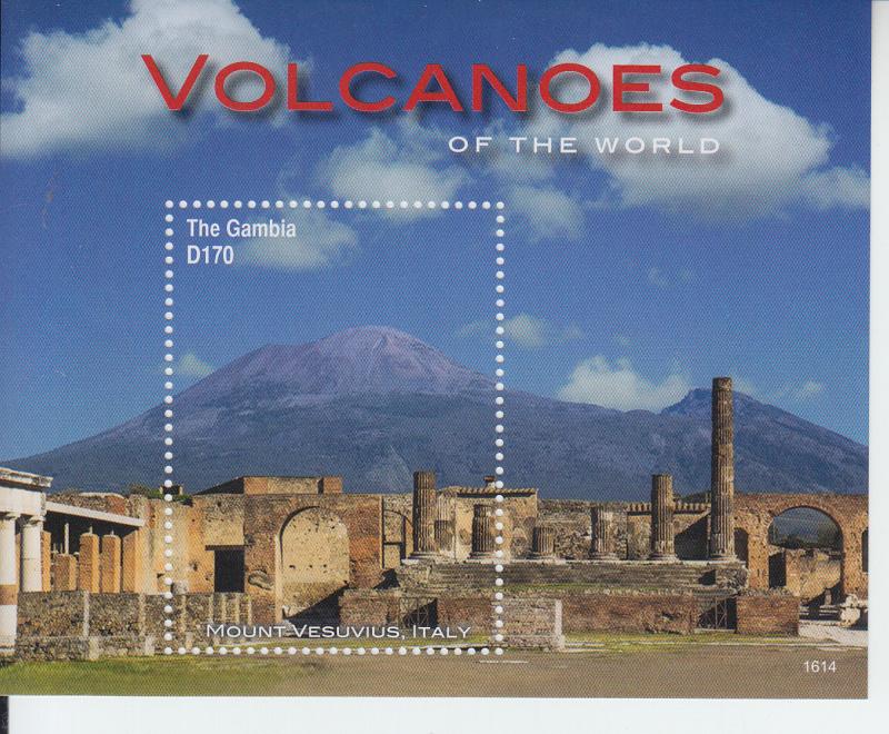 2016 Gambia Volcanoes SS (Scott 3721) MNH