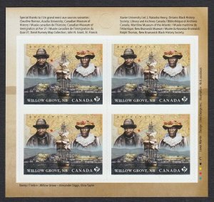 Canada 2021 = BLACK HISTORY = Block of 4 on BACK page from Booklet MNH