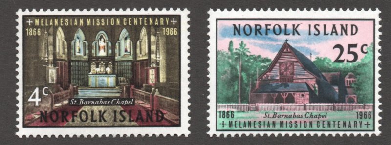 Norfolk Island (1966) - Scott # 97 - 98, MNH