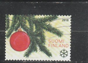 Finland  Scott#  1576  Used  (2018 Ornament on Christmas Tree)