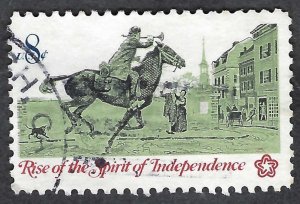 United States #1478 8¢ Rise of the Sprit of Independence - Rider (1973). Used.