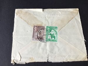 Half Assini 1949 Gold Coast Justice Baidoe stamps cover Ref R28615