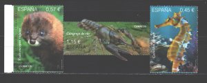 Spain. 2016. 5086-88. Fauna of spain. MNH.