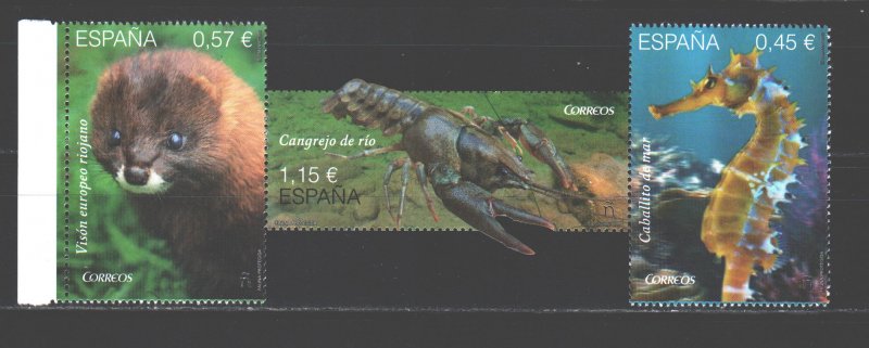 Spain. 2016. 5086-88. Fauna of spain. MNH.