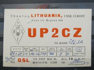 4126 QSL Card Lithuania USSR Europe 1969