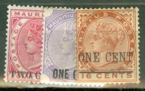 ID: Mauritius 80-1, 86-90 mint CV $54; scan shows only a few