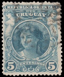URUGUAY STAMP 1900 - 10 SCOTT # 154. USED. # 2