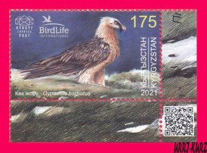 KYRGYZSTAN 2021 Nature Fauna Predatory Bird Raptor Bearded Vulture Hawk 1v MNH