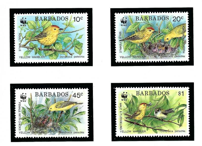 Barbados 795-98 MH 1991 Birds complete set