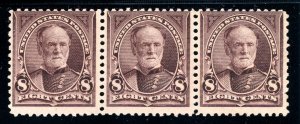 Scott 272 OG MHR FVF US 1895 Bureau Issue Strip SCV $210