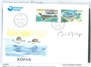 Faroe Islands #239-240  Single (Complete Set) (Fdc)