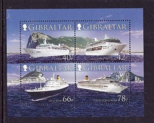 Gibraltar-Sc#1055a-unused NH set-Cruise Ships-2006-