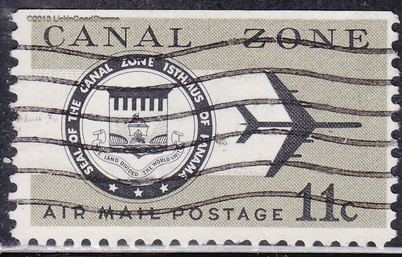 Canal Zone C49 Seal and Jet Plane 1968