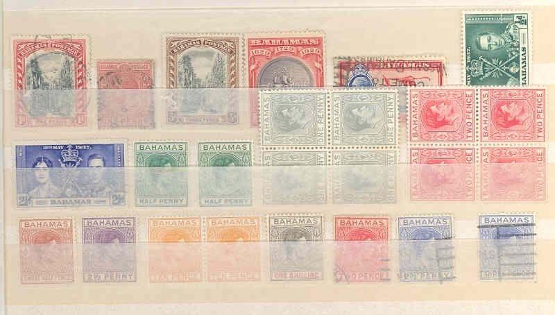 BAHAMAS LOT OF MINT HINGED, NEVER HINGED AND USED FANTASTIC CLEAN STAMPS