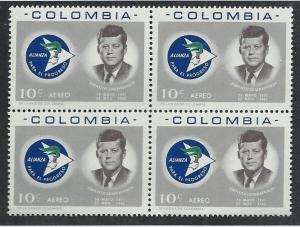 COLOMBIA SC# C455 FVF/MNH B/4 1963