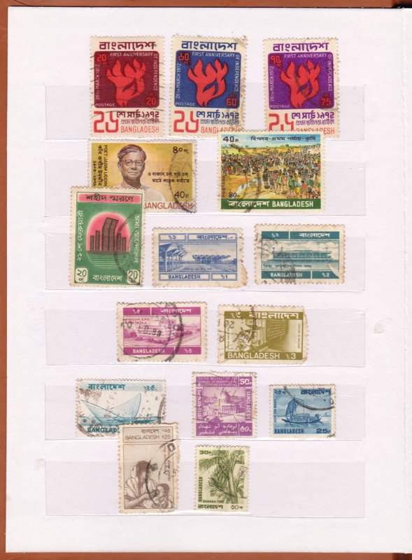 COLLECTION OF BANGLADESH STAMPS IN SMALL STOCK BOOK - 115 STAMPS