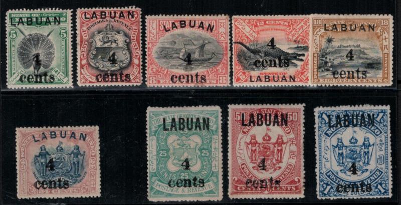 Labuan 1904 110-118 Set H CV$230.25 