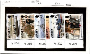 Jersey, Postage Stamp, #710-716 Mint NH, 1995 World War 2 (AB)