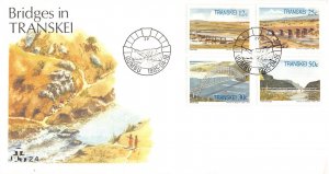 G010 South Africa Transkei 1985 Bridges in Transkei FDC