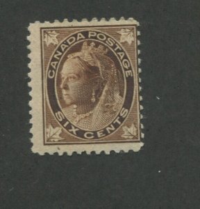 1897 Canada 6 Cent Brown Stamp Scott #71 Queen Victoria CV $140