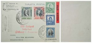 O) 1932 CHILE, ZEPPELIN . MIT LUFTSCHIFF GRAF ZEPPELIN BEFORDERT,  JOSE DE BALMA