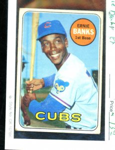 1969 TOPPS ERNIE BANKS EX