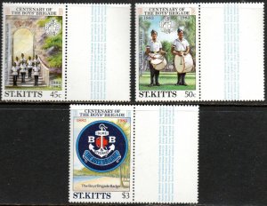 St. Kitts Sc #109-11 MNH