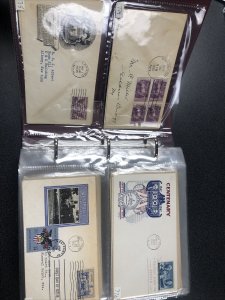 US FDC 1935-1943 Stamp Sc#772-914 First Day Cover In Album , Lot Of 120 Covers
