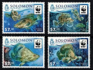 SOLOMON ISLANDS 2015 - Fishes / complete set MNH