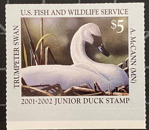 US Stamps-SC#jDS9 - 2001 Junior Duck Stamp - NGAI - CV $45.00