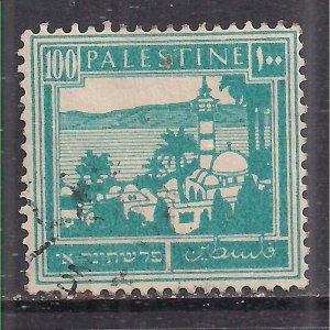 Palestine 1927 KGV 100 mils Blue used SG 102 ( D857 )