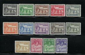 TURKS & CAICOS IS. SCOTT #78-89 1938-45 GEORGE VI PICTORIALS-  MINT LIGHT HINGED