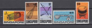 J44037 JL Stamps 1969 singapore set mlh #107-11 music