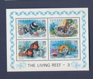 TUVALU -  MNH S/S Specimen o/p - fish - 1989