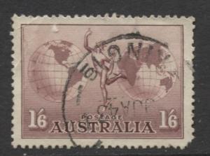 Australia - Scott C4 - Mercury & Hemispheres -1934 - Fine Used - 1/6p Stamp