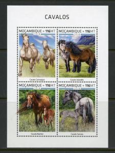 MOZAMBIQUE 2018 HORSES SHEET   MINT NH